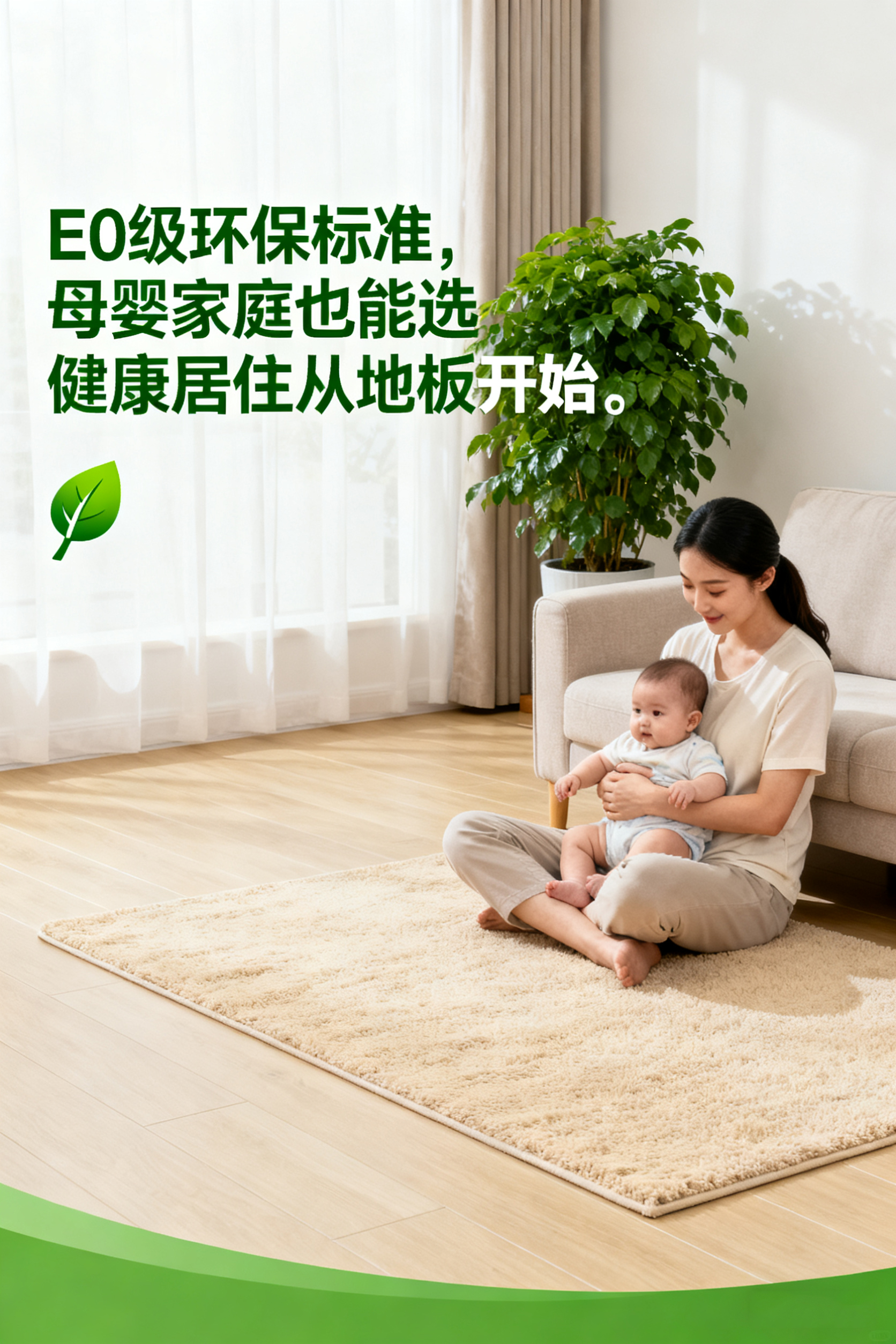  PVC 地板E0 级环保标准母婴家庭也能选健康居住从地板开始